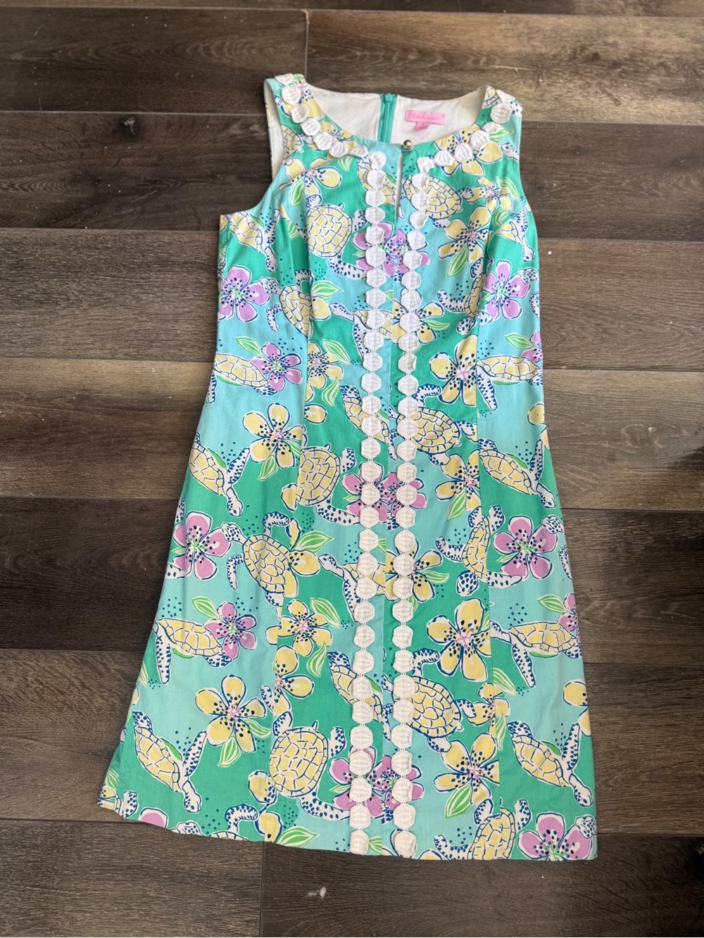 Lilly Pulitzer Ginny Moving Slowly Sea Turtle Shift Dress